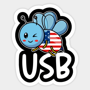 USB Design, American Bee Sticker